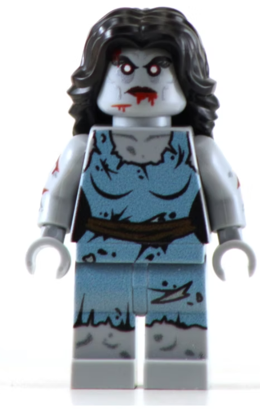 Zombie Ms. Zelda - BigKidBrix Custom Printed Minifig product image 1, provided for visual reference and product detail review