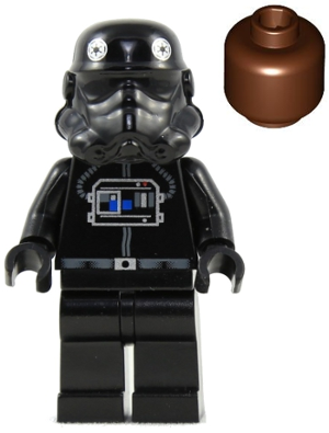 Imperial TIE Fighter Pilot - Reddish Brown Head (sw0035a) product image 1, provided for visual reference and product detail