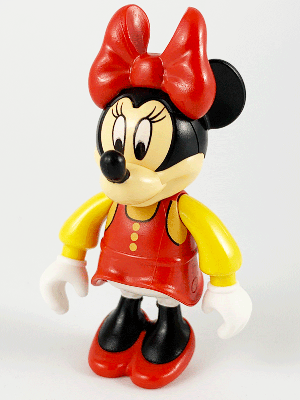 Minnie Mouse Figure with Red Dress, Yellow Sleeves, and Red Shoes (4144107) (mck004) product image 1, provided for visual