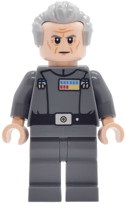 Grand Moff Wilhuff Tarkin - Dark Bluish Gray Uniform, Swept Back Hair, Dark Bluish Gray Eyebrows (sw1471) product image 1,