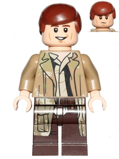 Han Solo - Endor Outfit, Dark Tan Camouflage Jacket, Smooth Hair (sw0644) product image 1, provided for visual reference and