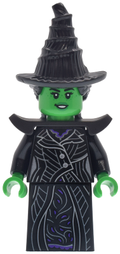 Elphaba - Minifigure, Black Coat over Dress, Hat, Shoulder Pads product image 1, provided for visual reference and product