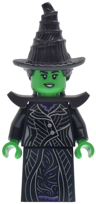 Elphaba - Minifigure, Black Coat over Dress, Hat, Shoulder Pads product image 1, provided for visual reference and product