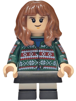 Hermione Granger - Dark Green Sweater, Printed Arms, Black Skirt, and Short Legs with White Stripes (hp611) product image 1,