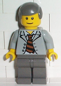 Scientist With Open Jacket, Black and Brown Stripe Tie and Plaid Shirt (spd010) product image 1, provided for visual