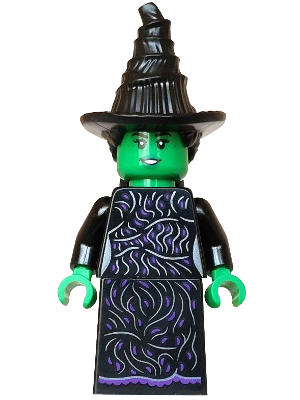 Elphaba - Minifigure, Black Dress, Hat (wck019) product image 1, provided for visual reference and product detail review