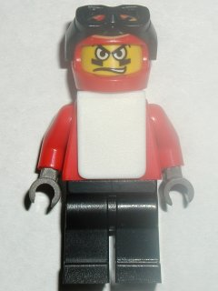 Snowboarder, Red Shirt, Black Legs, White Vest (gg008) product image 1, provided for visual reference and product detail