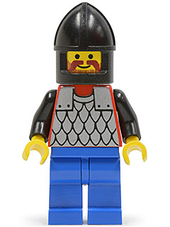 Scale Mail - Red with Black Arms, Blue Legs, Black Chin-Guard (cas152) product image 1, provided for visual reference and
