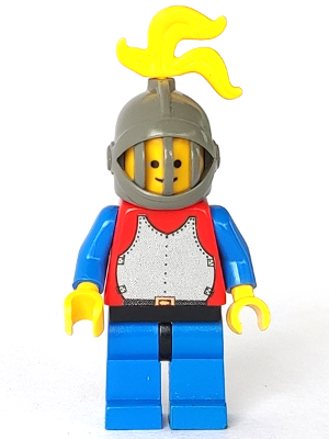 Breastplate - Red with Blue Arms, Blue Legs with Black Hips, Dark Gray Grille Helmet, Yellow Plume (cas191) product image 1,