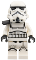 Imperial Stormtrooper - Dual Molded Helmet with Light Bluish Gray Panels on Back, Black Pauldron, Shoulder Belts, Medium