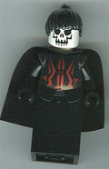Knights Kingdom II - Queen with Evil Skull Face, Black Ponytail Hair, Black Cape (cas278) product image 1, provided for