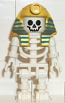 Skeleton with Standard Skull, Yellow Mummy Headdress with Pattern (gen006) product image 1, provided for visual reference