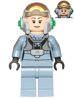 Rebel Pilot A-wing (Open Helmet, Sand Blue Jumpsuit, Female) (sw0743) product image 1, provided for visual reference and