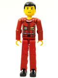 Technic Figure Red Legs, Red Top with Technic Logo, Black Hair - Without Stickers (4140765) (tech034) product image 1,