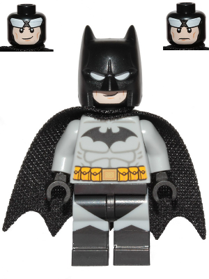Batman - Light Bluish Gray Suit with Yellow Belt, Black Crest, Mask and Cape (Type 3 Cowl) (sh0689) product image 1,