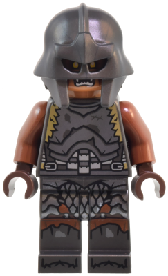 Orc - Medium Nougat Head, Pearl Dark Gray Armor and Helmet (lor134) product image 1, provided for visual reference and