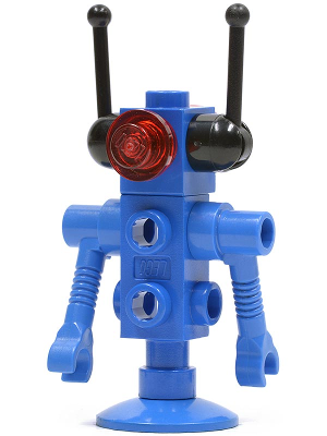 Classic Space Droid - Dish Base, Blue with Trans-Red Eyes and Black Antennas (sp074) product image 1, provided for visual