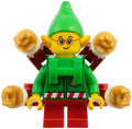 Elf - Green Jacket with Christmas Trees, Bright Green Neck Bracket with Robot Arms (hol385) product image 1, provided for