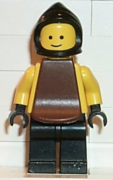 Blacksmith - Black Legs and Hips, Yellow Torso and Arms, Black Hands, Black Cowl, Brown Plastic Cape (cas089) product image