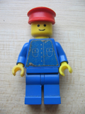 Shirt with 5 Buttons (Sticker) - Blue - Blue Legs, Red Hat (but034s) product image 1, provided for visual reference and