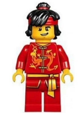 Dragon Dance Performer, Top Knot and Headband, Lopsided Grin (hol133) product image 1, provided for visual reference and
