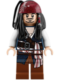 Captain Jack Sparrow - White Shirt, Dark Blue Vest with Filigree, Bandana (poc035) product image 1, provided for visual