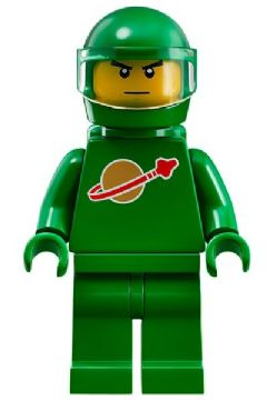 Classic Space - Green with Air Tanks and Motorcycle (Standard) Helmet with Visor (Pete) (idea007) product image 1, provided