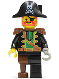 Captain Red Beard (Captain Roger) - Brown Epaulettes, Pirate Hat with Skull and Crossbones (pi055) product image 1, provided