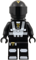 Blacktron I - Printed Legs, Gold Triangle Logos (sp148) product image 1, provided for visual reference and product detail
