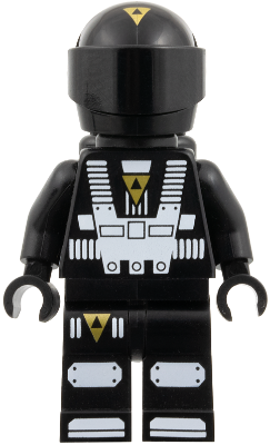 Blacktron I - Printed Legs, Gold Triangle Logos (sp148) product image 1, provided for visual reference and product detail