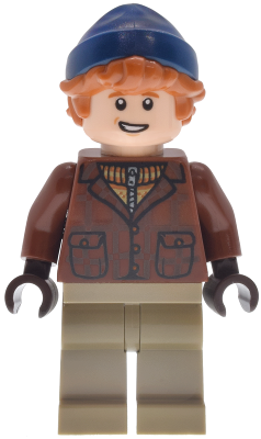 Ron Weasley - Reddish Brown Jacket, Dark Tan Legs, Dark Blue Beanie (hp585) product image 1, provided for visual reference