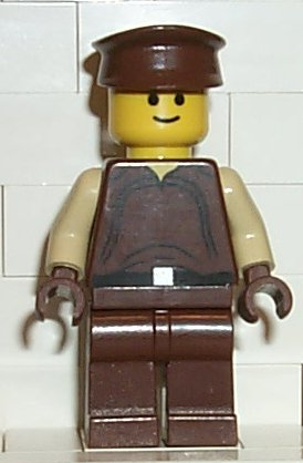 Naboo Security Officer - Brown Uniform, Yellow Head, Police Hat (sw0022) product image 1, provided for visual reference and