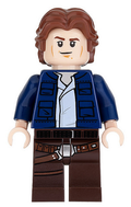 Han Solo, Dark Brown Legs with Holster Pattern, Dark Blue Jacket, Wavy Hair (sw0879) product image 1, provided for visual