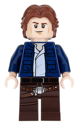 Han Solo, Dark Brown Legs with Holster Pattern, Dark Blue Jacket, Wavy Hair (sw0879) product image 1, provided for visual
