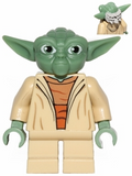Yoda - Clone Wars, Light Bluish Gray Hair, Torso with Back Print (sw0446a) product image 1, provided for visual reference
