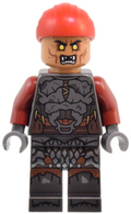 Orc - Medium Nougat Head, Pearl Dark Gray Armor, Red Bandana (lor138) product image 1, provided for visual reference and