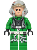 Rebel Pilot A-wing - Green Jumpsuit with Dark Bluish Gray Vest (sw1510) product image 1, provided for visual reference and