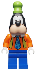 Goofy - Orange Shirt, Lime Vest, Tie with Blue Polka Dots (dis076) product image 1, provided for visual reference and
