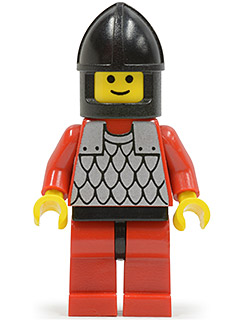 Scale Mail - Red with Red Arms, Red Legs with Black Hips, Black Chin-Guard (cas161) product image 1, provided for visual