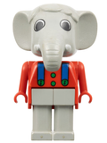 Fabuland Elephant - Edward Elephant, Light Gray Legs, Red Top and Arms, Blue Braces (fab5c) product image 1, provided for