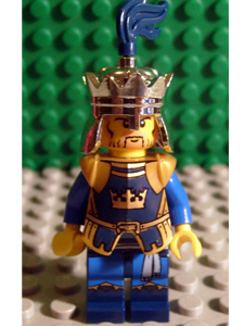 Fantasy Era - Crown King, No Cape, Printed Legs, Dark Blue Plume (cas425) product image 1, provided for visual reference and