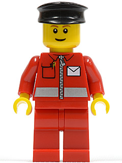 Post Office White Envelope and Stripe, Red Legs, Black Hat (Undetermined Eyebrows) (post010) product image 1, provided for