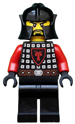 Castle - Dragon Knight Scale Mail with Dragon Shield, Cheek Protection Helmet, Black Beard (cas522) product image 1,