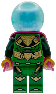 Mysterio - White Skull Head, Satin Trans-Light Blue Helmet, Rubber Cape (sh1101) product image 1, provided for visual