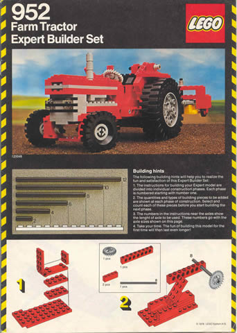 952 Farm Tractor (Certified) LEGO TECHNIC product image 2, provided for visual reference and product detail review