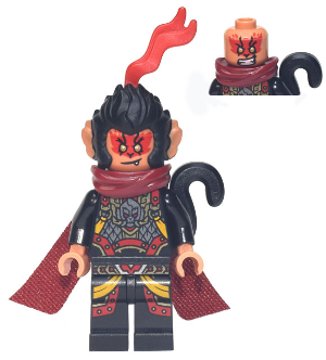 Evil Macaque - Black and Red Armor, Dark Red Cape, Monkey Tail (mk075) product image 1, provided for visual reference and