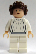 Princess Leia - White Dress, Simple Belt, Small Eyes, Textured Hair (sw0175) product image 1, provided for visual reference