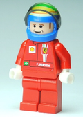 F1 Ferrari - F. Massa with Helmet Blue Printed - with Torso Stickers (rac043s) product image 1, provided for visual