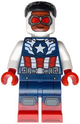 Captain America (Sam Wilson) - Dark Blue and White Suit (sh0999) product image 1, provided for visual reference and product