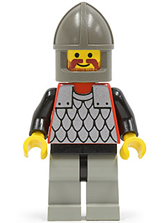 Scale Mail - Red with Black Arms, Light Gray Legs with Black Hips, Dark Gray Chin-Guard (cas157) product image 1, provided